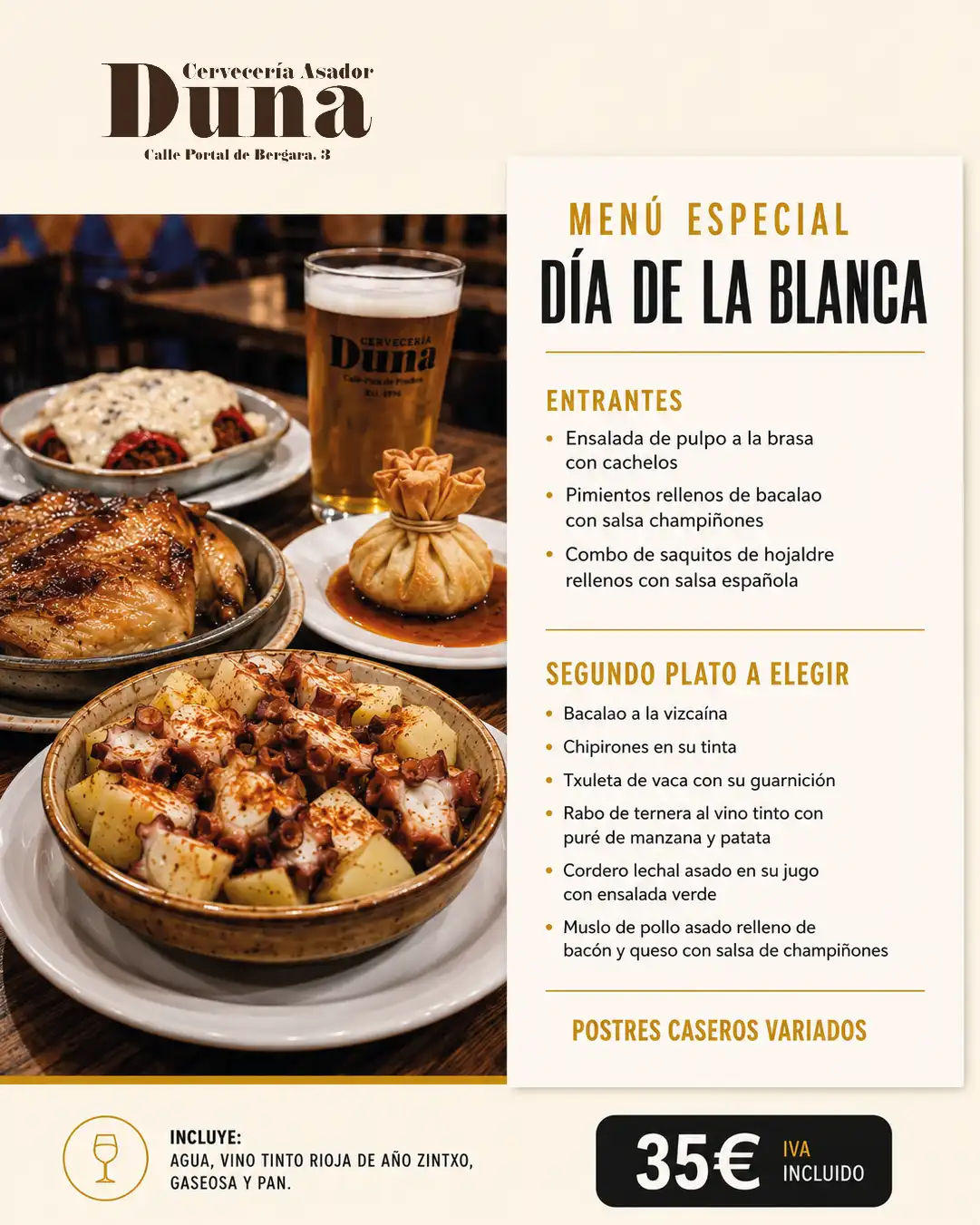 menu dia de la blanca vitoria gasteiz